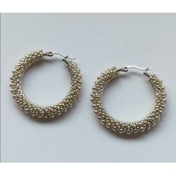 Σκουλαρίκια Kataluna hoops silver