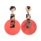 RESIN GEOMETRIC SHAPES EARRINGS RED