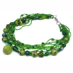 Κολιέ GREEN BEADS