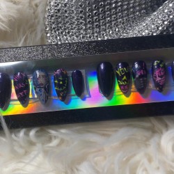 Jinx Arcane glow effect Press on nails