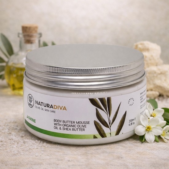 Body Butter Jasmine με Ελαιόλαδο & Βούτυρο Καριτέ 200ml