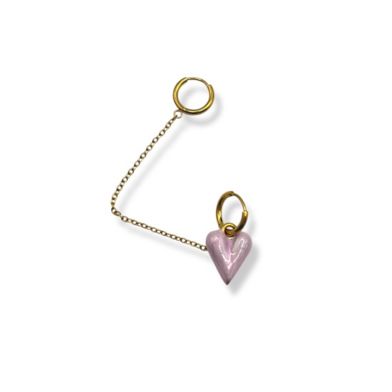 PINK HEART EARRINGS