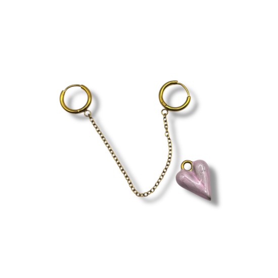 PINK HEART EARRINGS