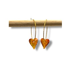 CARAMEL HEARTS EARRINGS