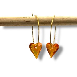CARAMEL HEARTS EARRINGS