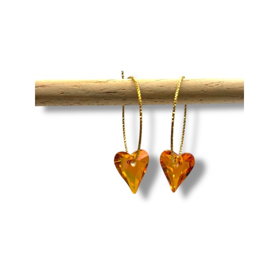 CARAMEL HEARTS EARRINGS