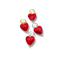 BUBBLE HEART EARRINGS - GOLD