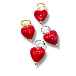 BUBBLE HEART EARRINGS - GOLD