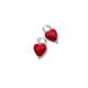 BUBBLE HEART EARRINGS - SILVER
